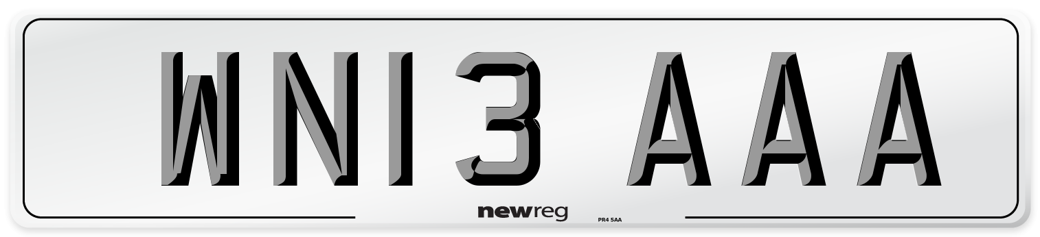 WN13 AAA Number Plate from New Reg